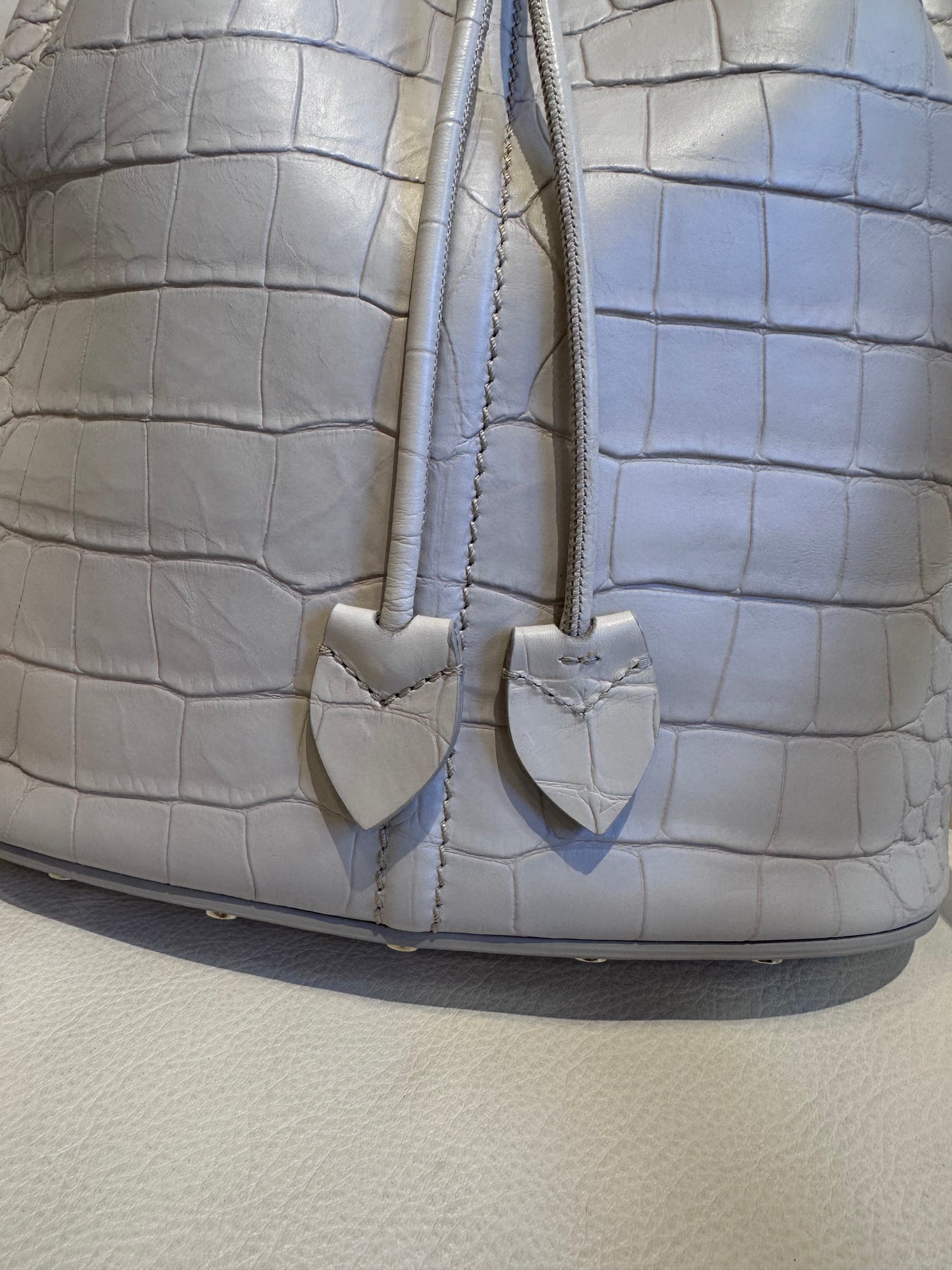 Max Mara borsa secchiello in pelle stampa cocco