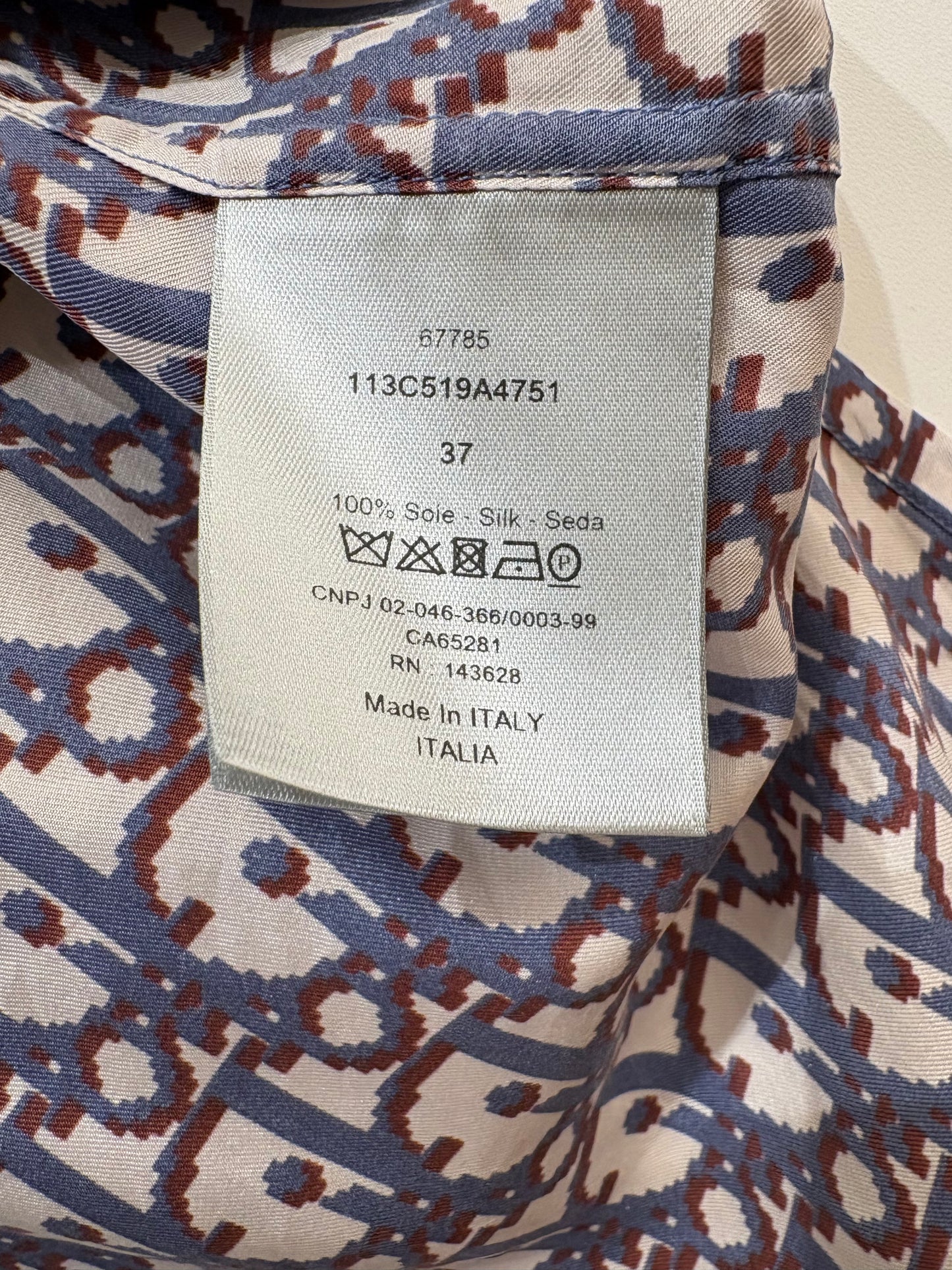 Dior camicia in seta Oblique uomo