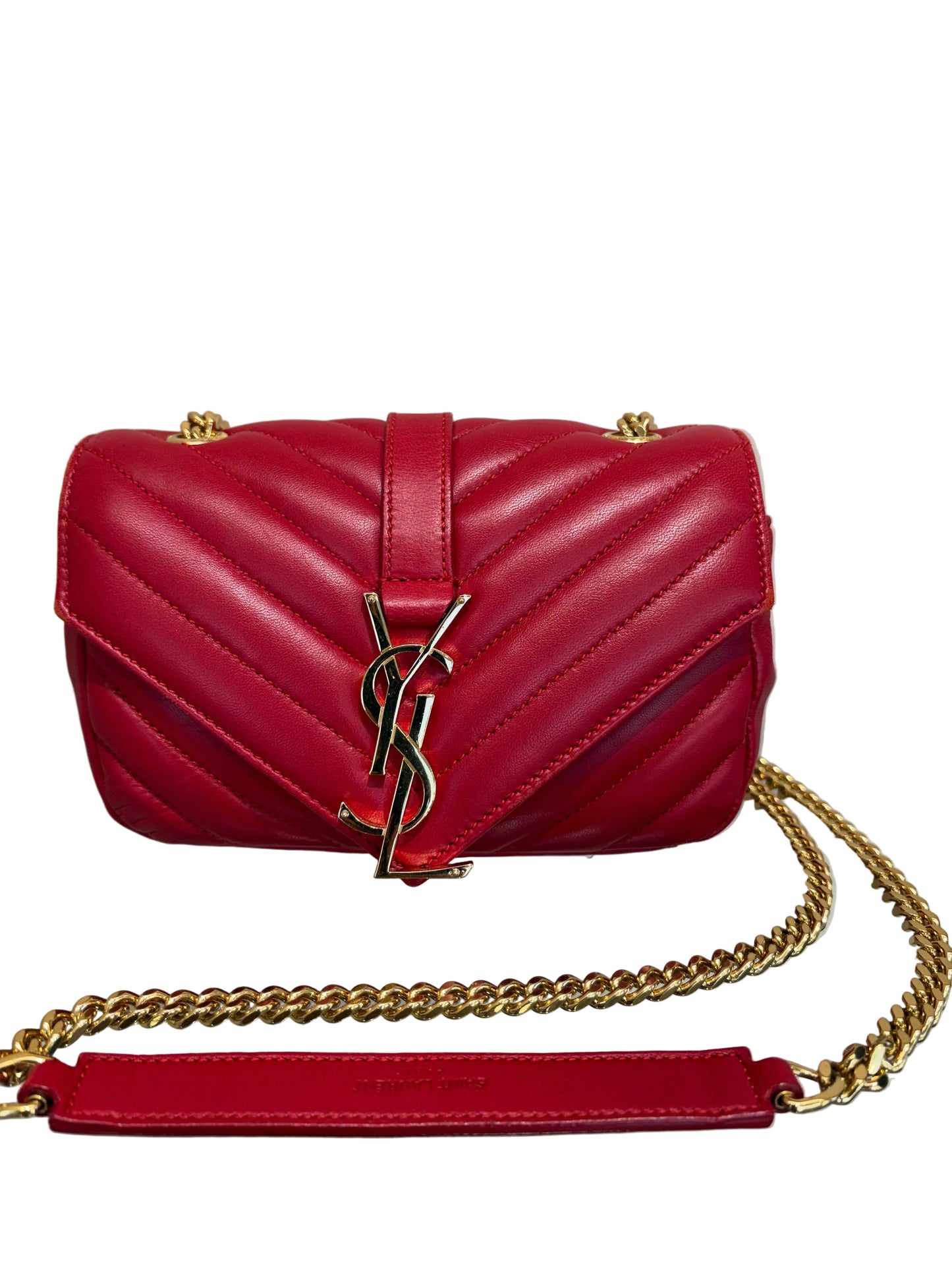 Saint Laurent Classic Baby Monogram Chain Bag in Matelassé Leather