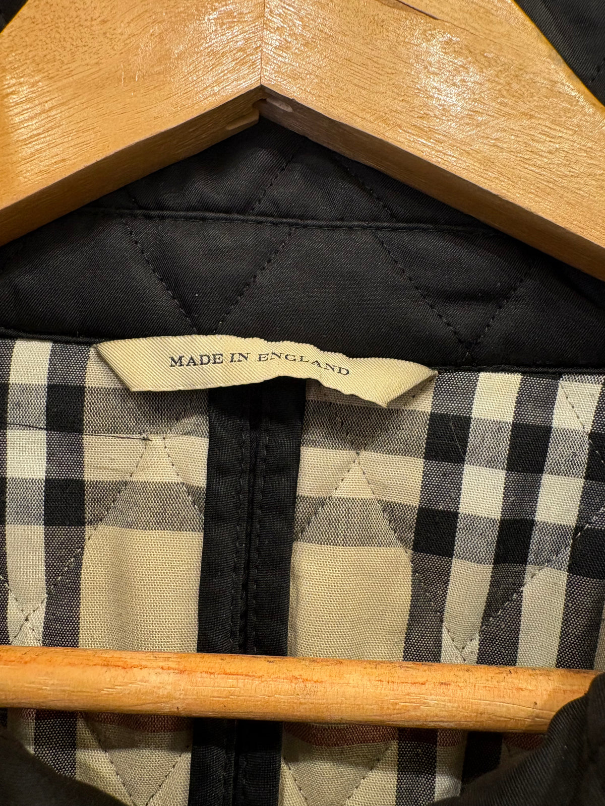 Burberry piumino mezzo peso tecnico imbottito interno check 46