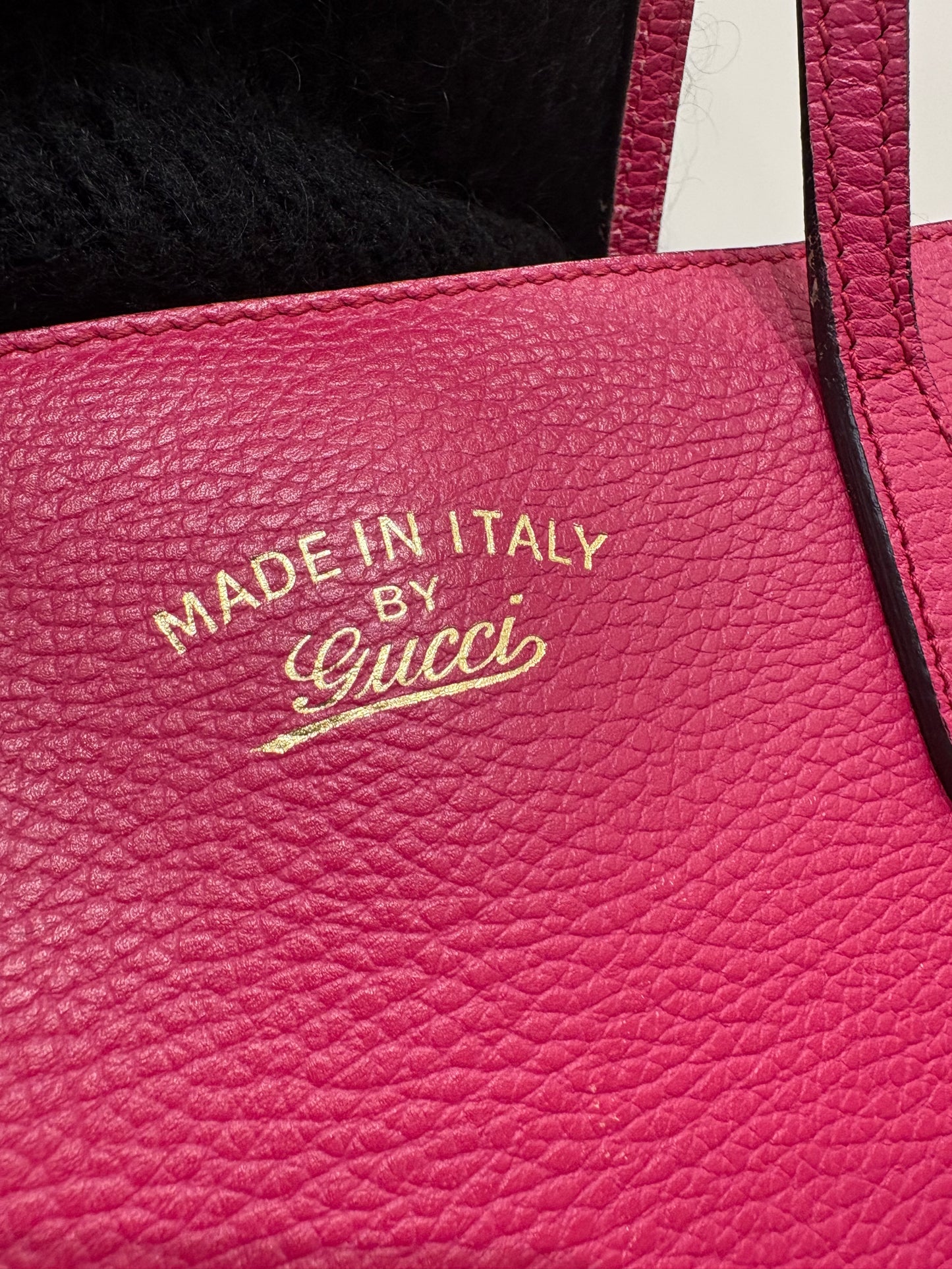 Gucci Swing  Tote bag in pelle fucsia