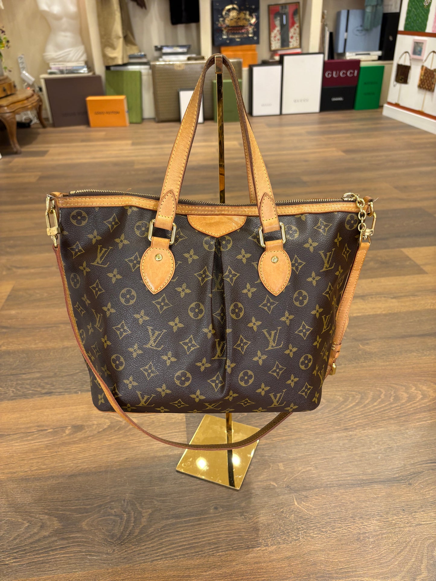 Louis Vuitton Palermo gm in tela monogram e pelle