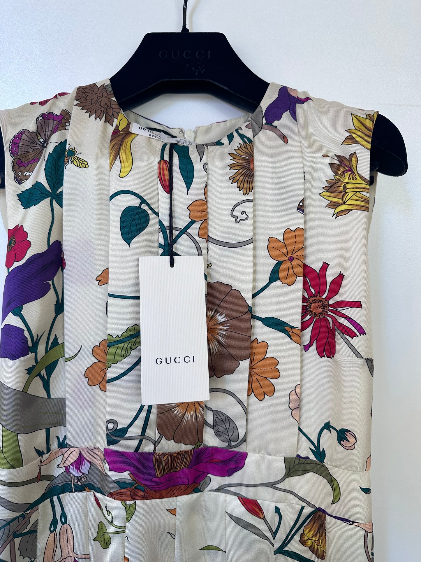 Gucci Flora abito lungo in seta