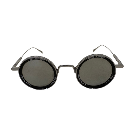 Louis Vuitton LV Supervision Occhiali da sole rotondi in metallo argento Lim. Edition