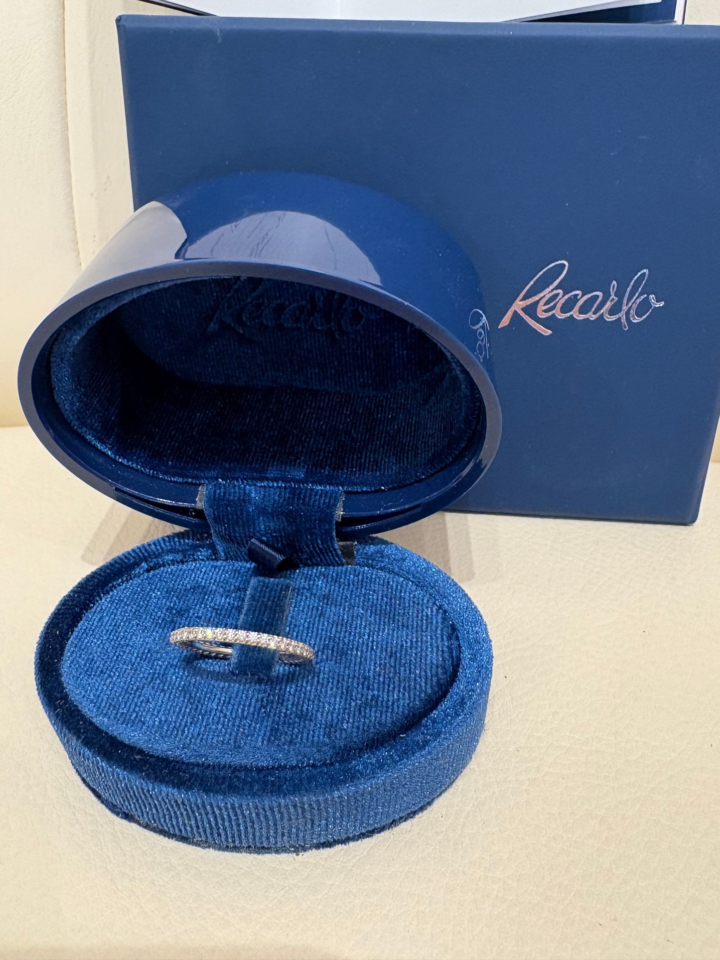 Recarlo anello in oro bianco con diamanti mis13