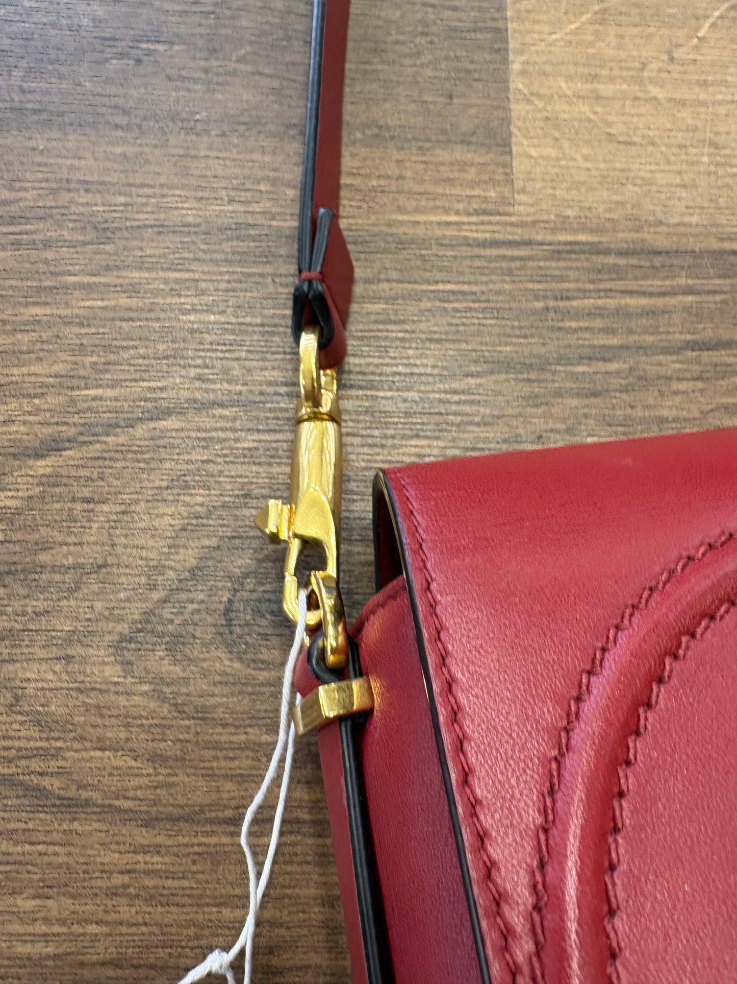 Valentino VLogo Walk borsa a spalla in vitello rosso