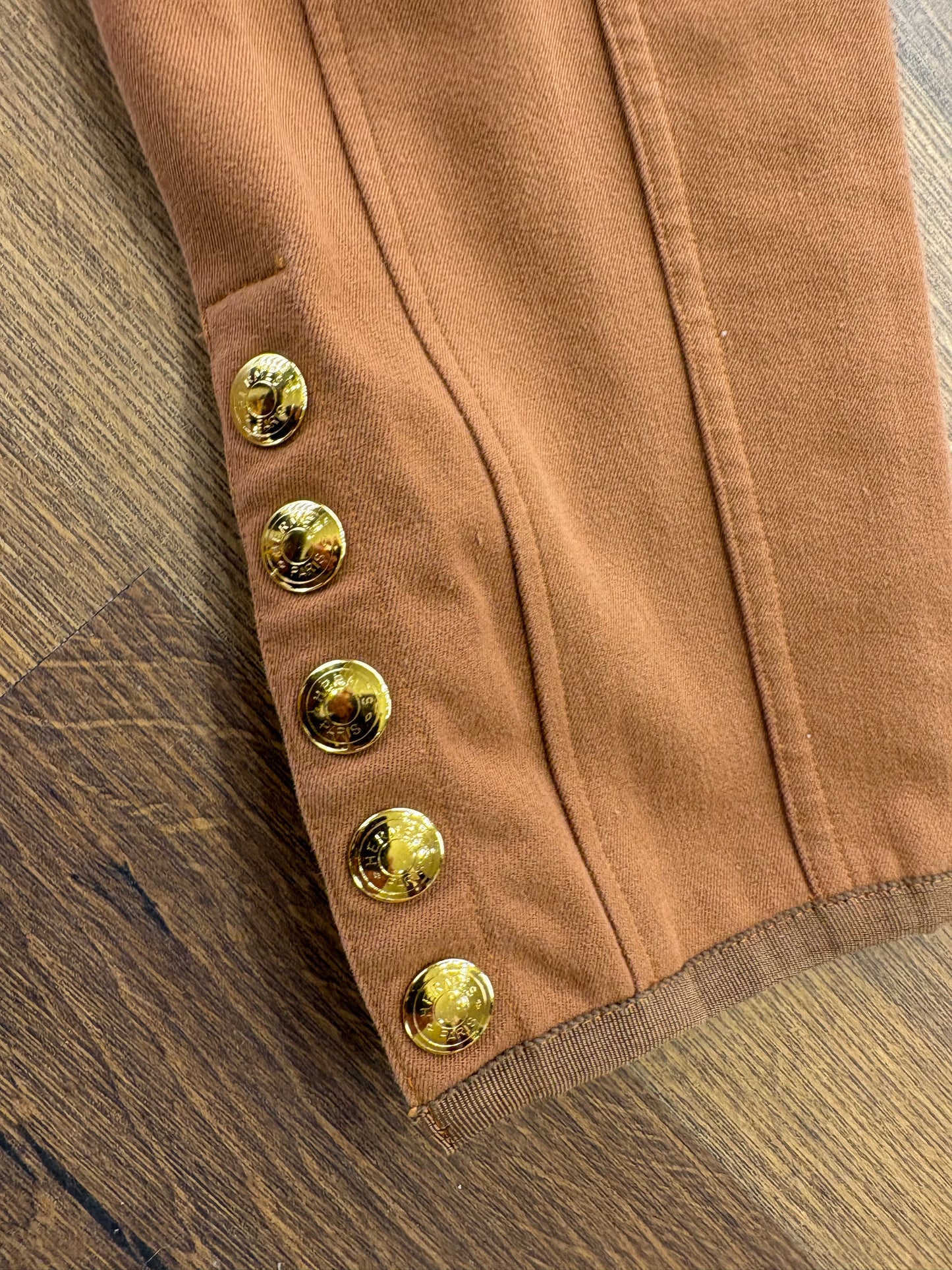 Hermès pantaloni cavallerizza cotone biscotto