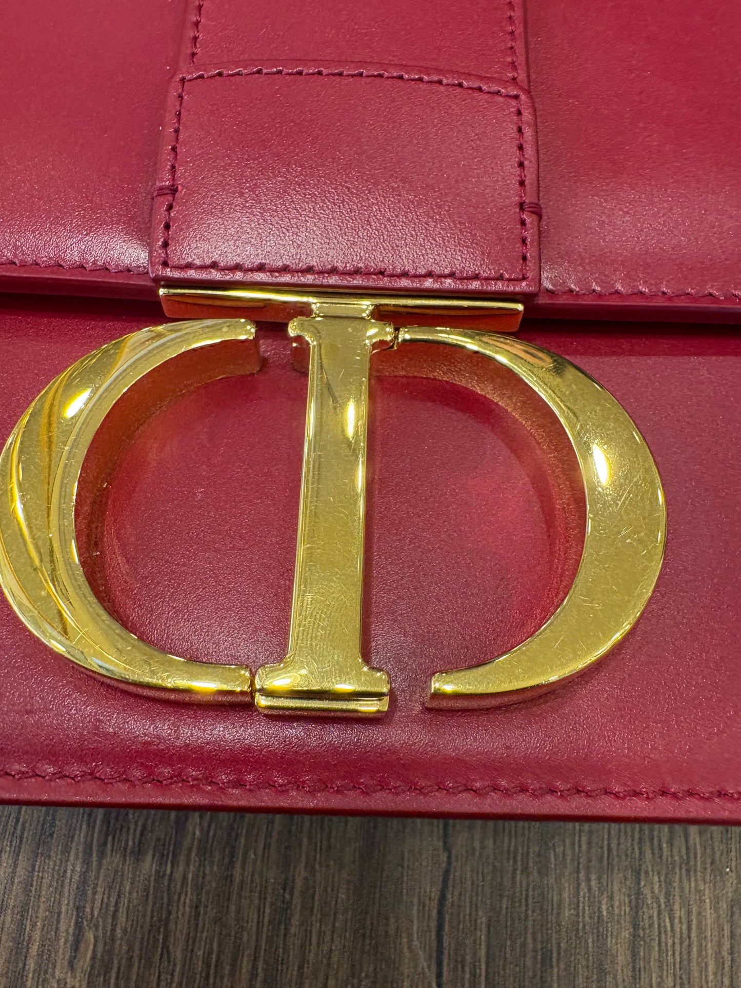 Dior borsa Montaigne30 in vitello rosso