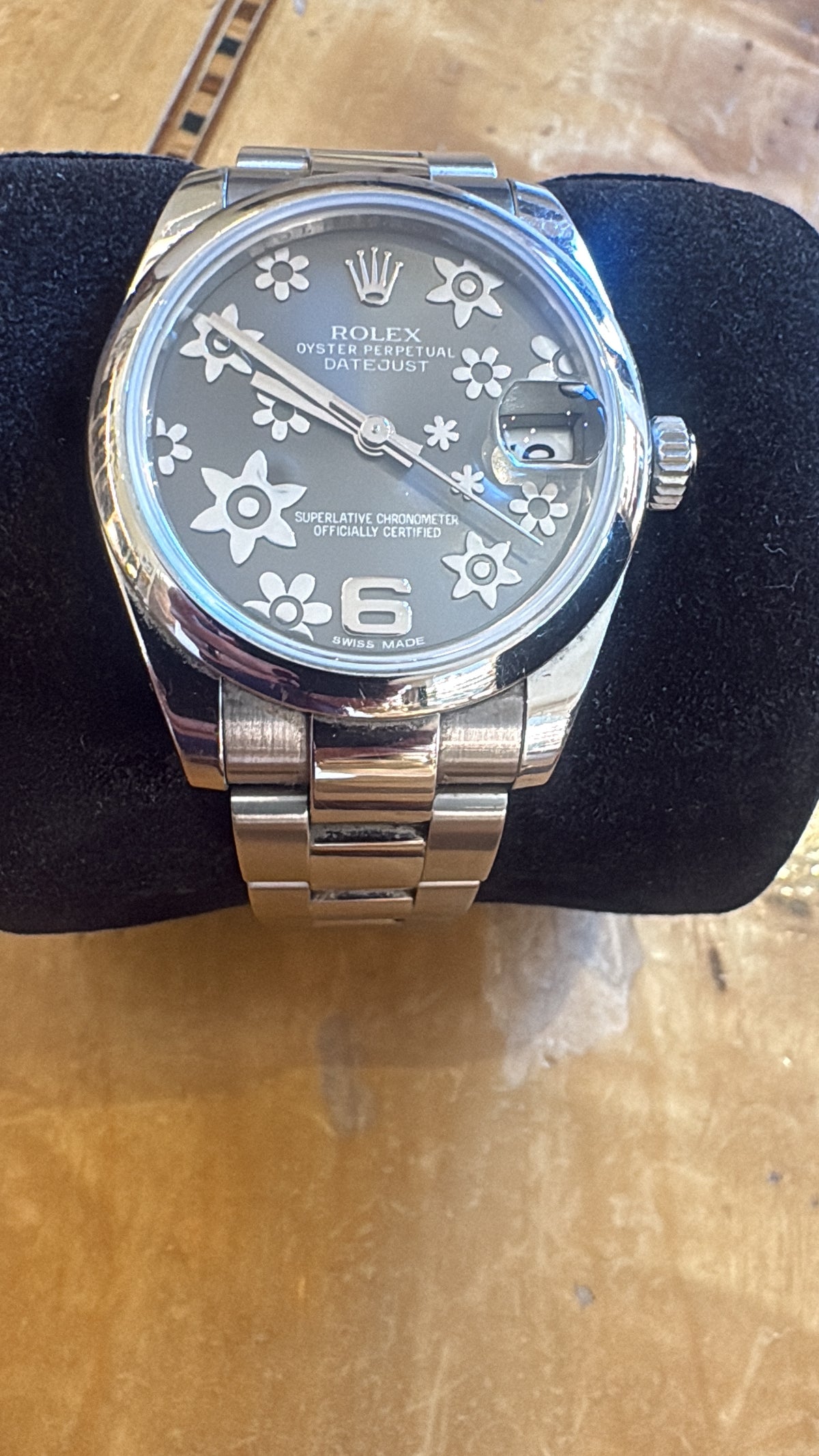 Rolex Datejust 31 con quadrante Floral Dark Rhodium