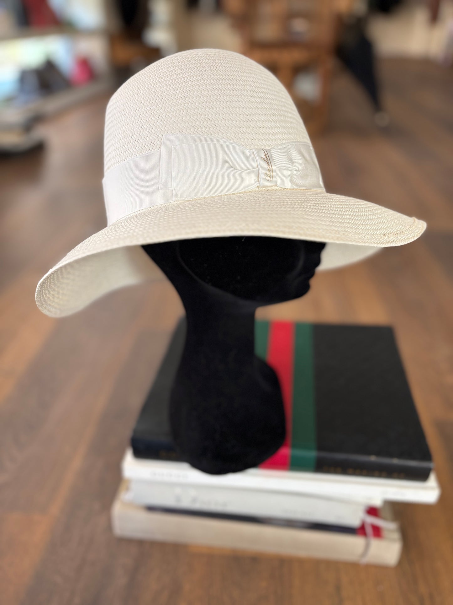 Borsalino cappello Claudette Panama fine tesa larga