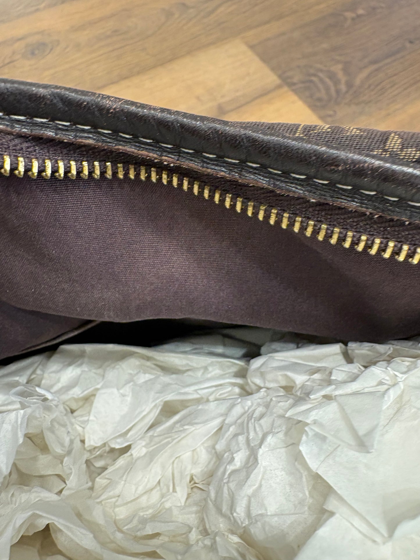 Louis Vuitton Monogram Idylle Elegie in tela marrone con finiture in pelle