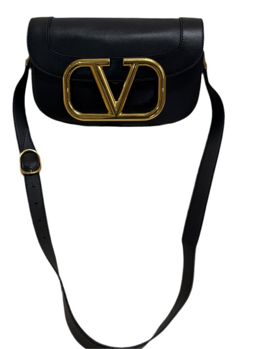 Valentino borsa Supervee in pelle di vitello nero