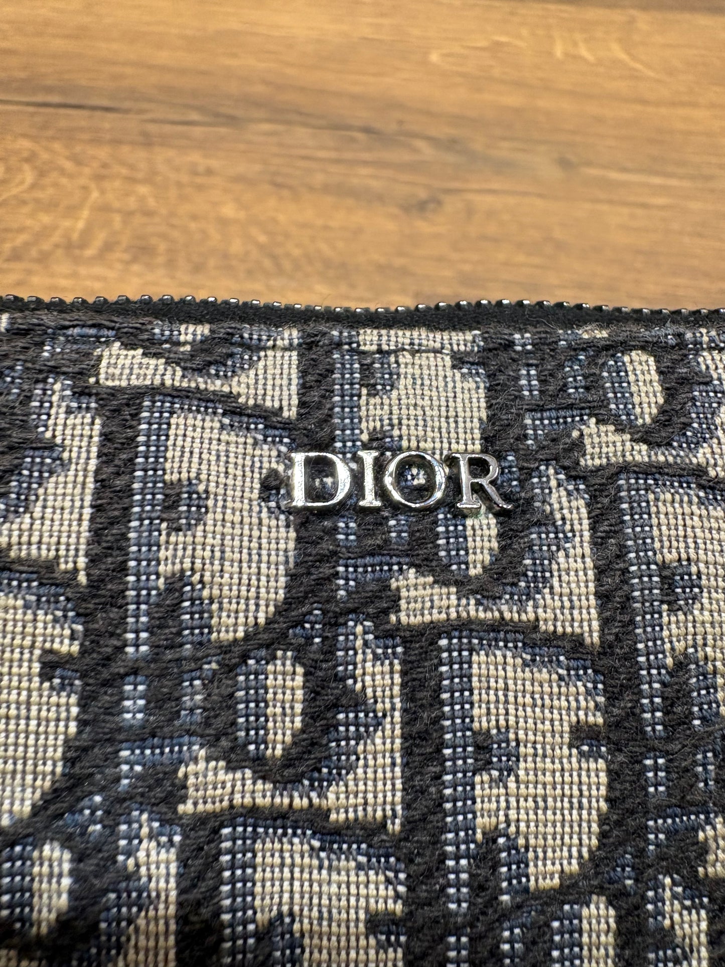 Pochette A5 Dior in Jacquard Dior Oblique Blu e Beige