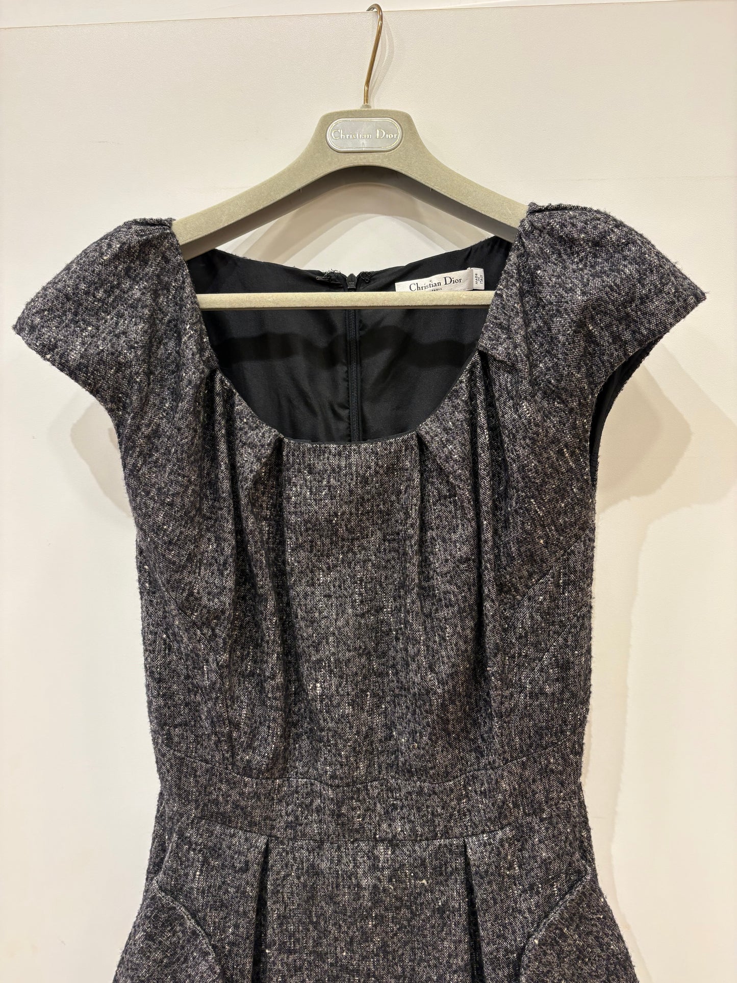 Christian Dior abito tweed in lana