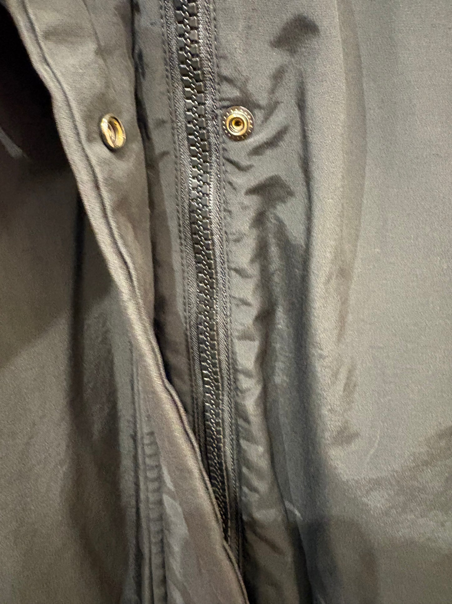 Woolrich parka Bow Bridge nero in tessuto Ramar e pelliccia vera tg44