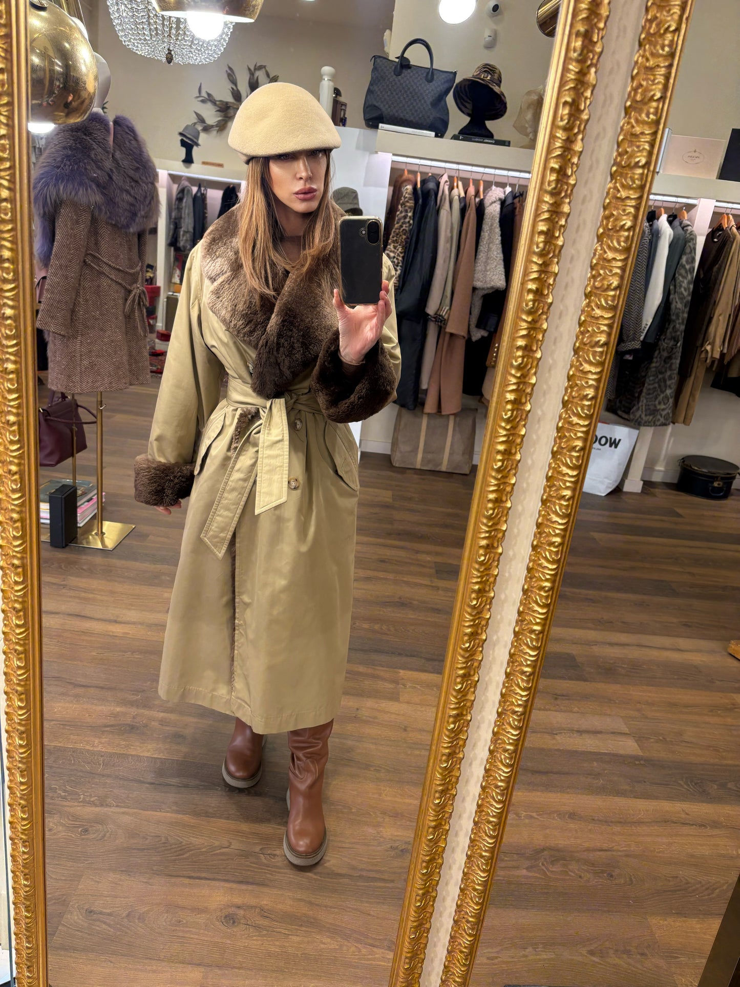 Hermès Fur Trench Coat