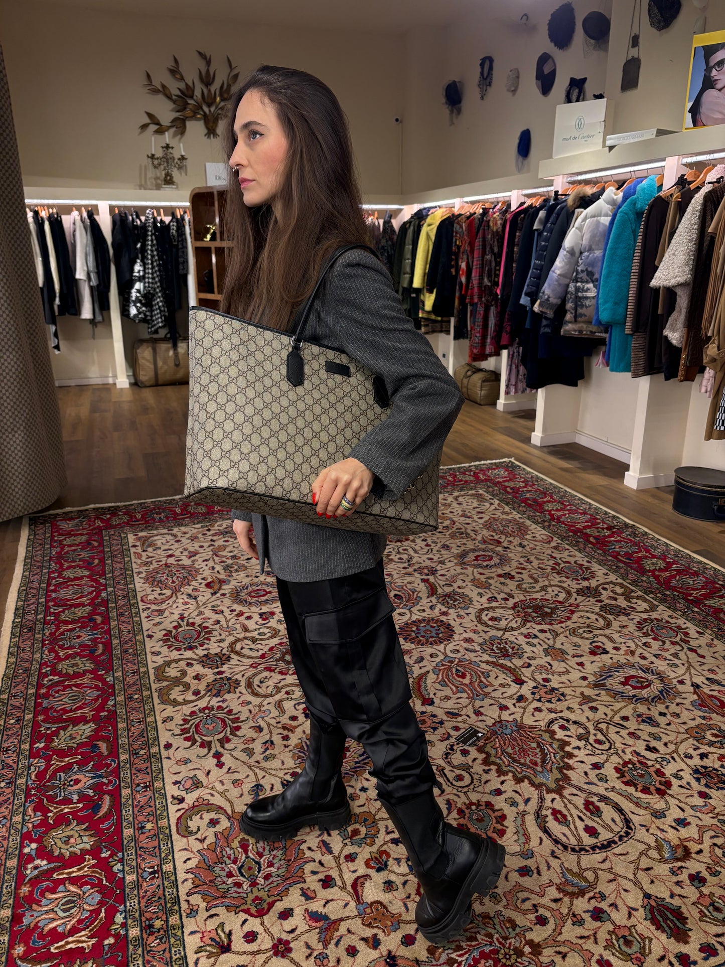 Gucci shopper Ophidia in canvas GG Supreme. Nuova