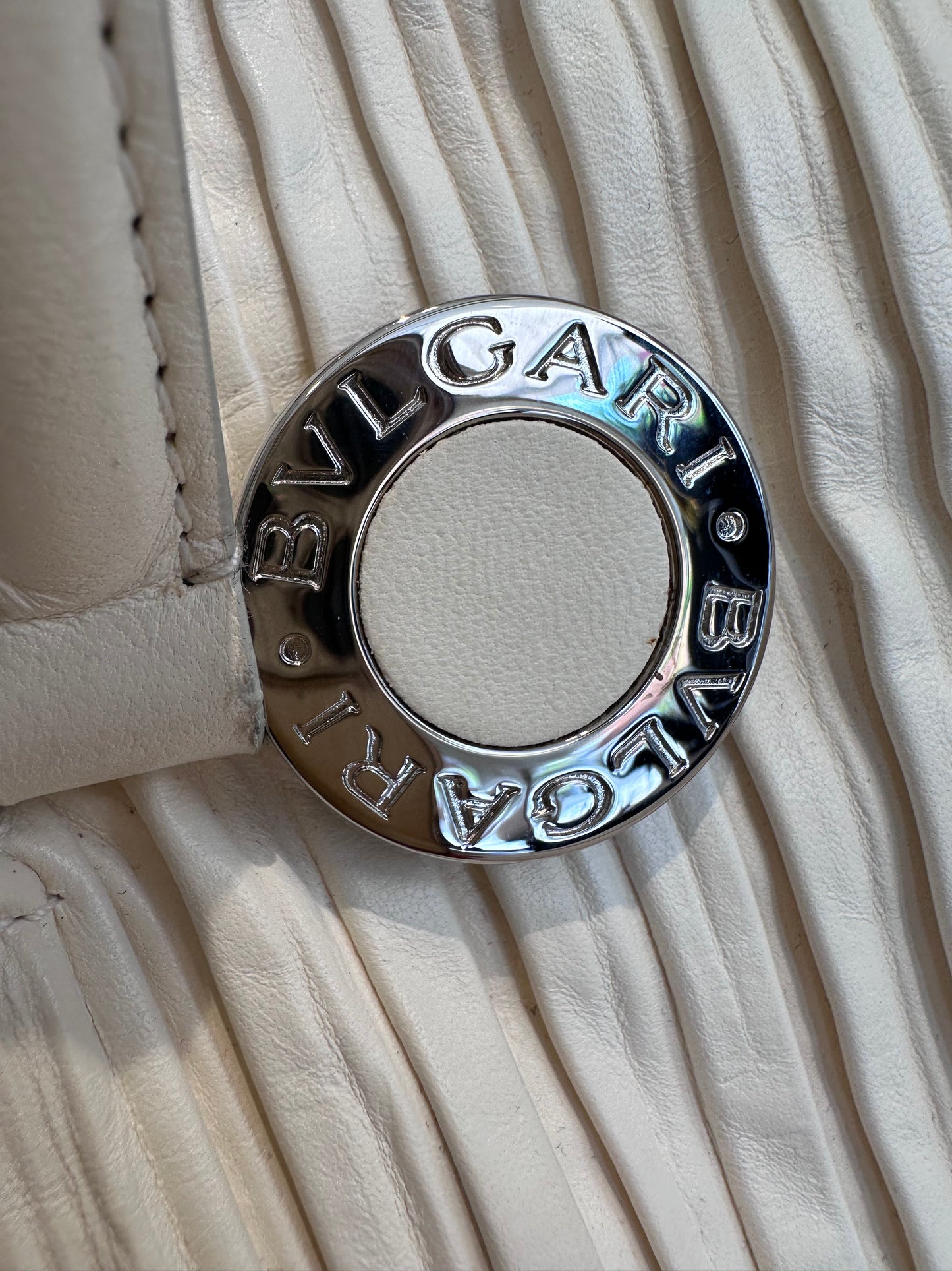 Bvlgari borsa in pelle plisse ‘