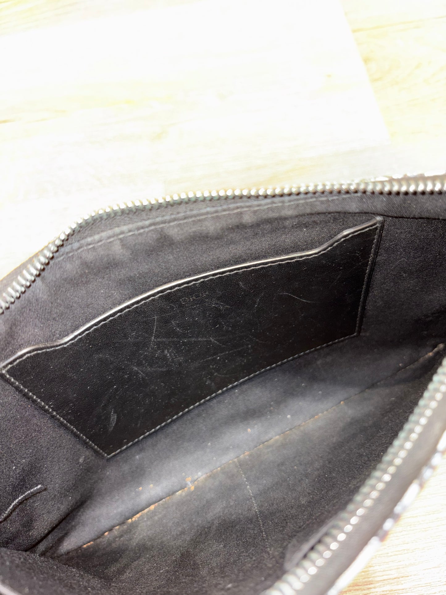 Pochette A5 Dior in Jacquard Dior Oblique Blu e Beige