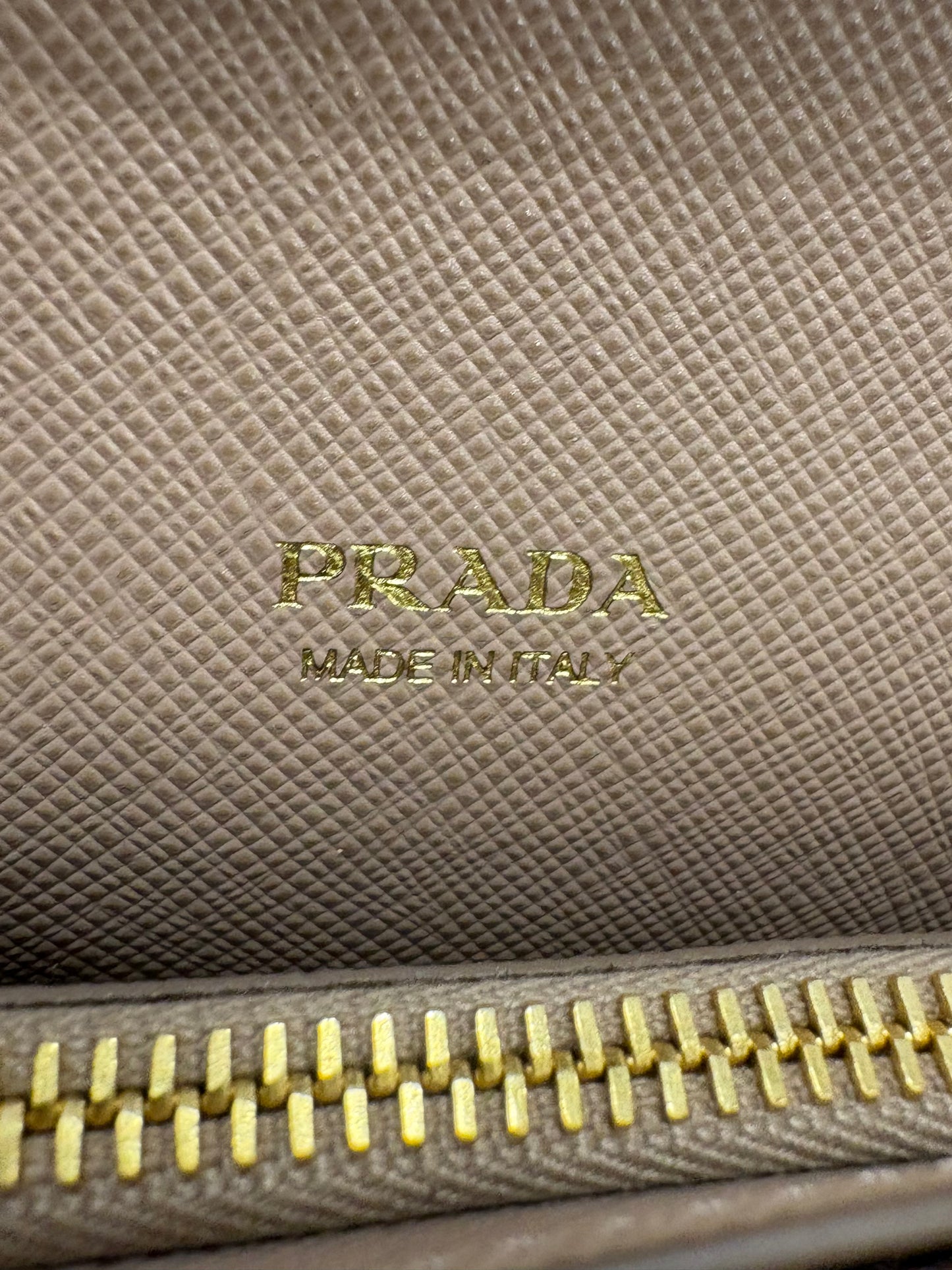 Prada mini Wallet bag pelle saffiano cipria
