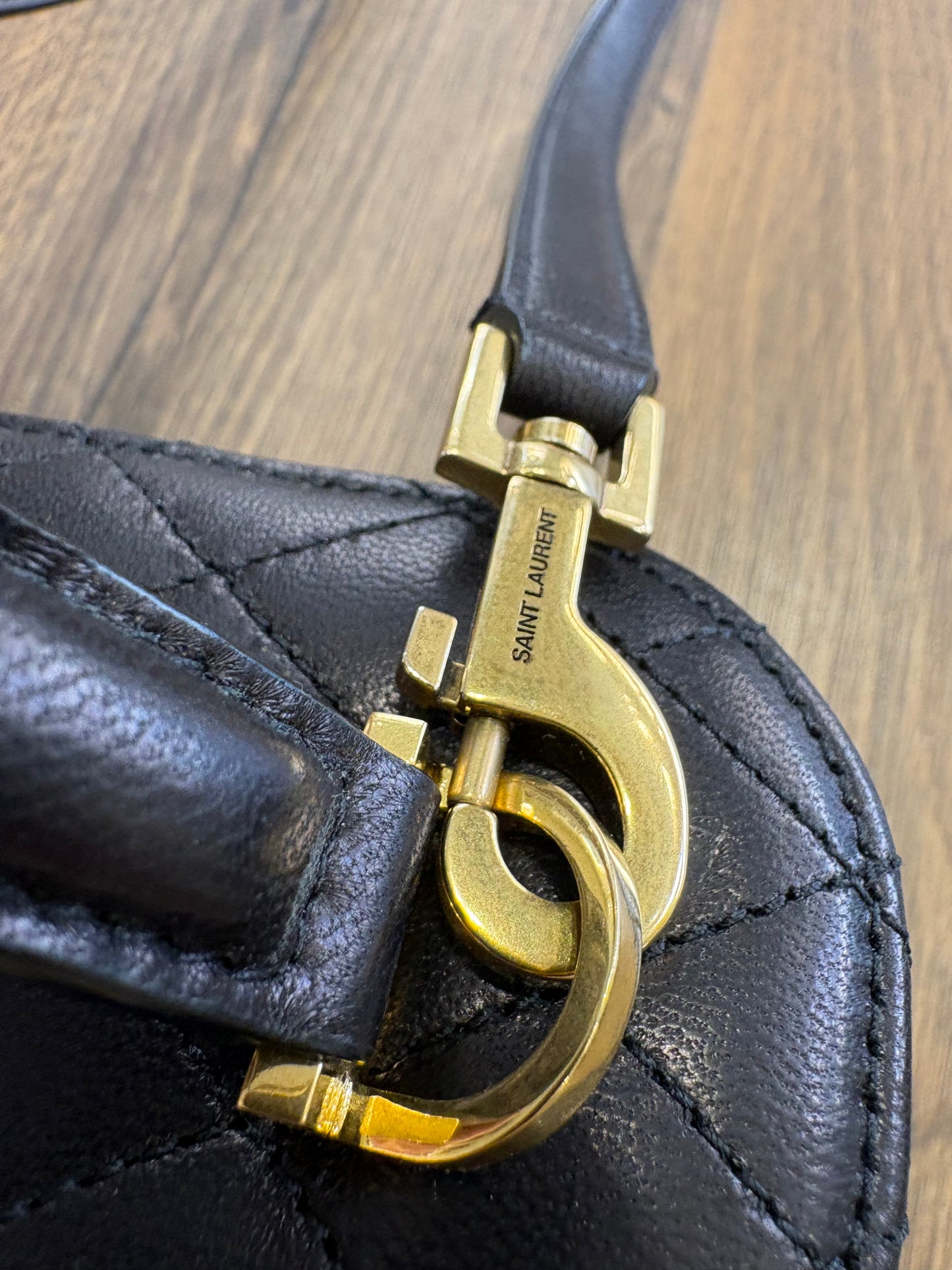 YSL GABY VANITY IN PELLE DI AGNELLO NERO. NUOVA