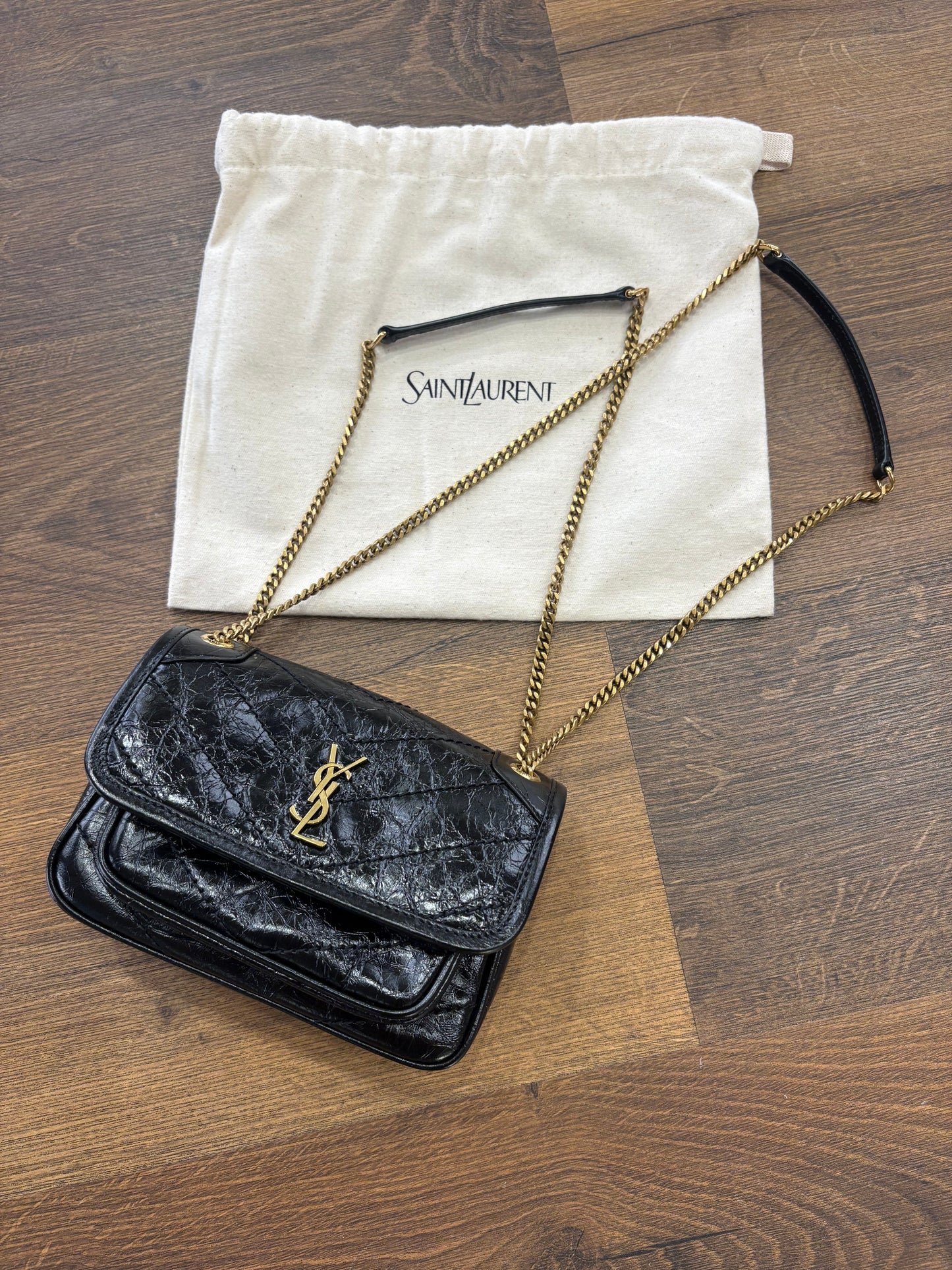 SAINT LAURENT BORSA NIKI MINI IN PELLE VINTAGE