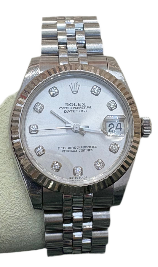 Rolex Oyster Perpetual acciaio /oro e diamanti mis 31