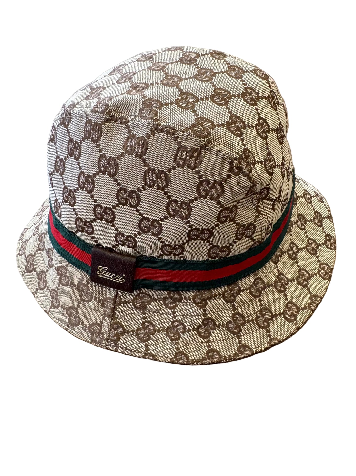 Gucci cappello in tela GG con fascia web