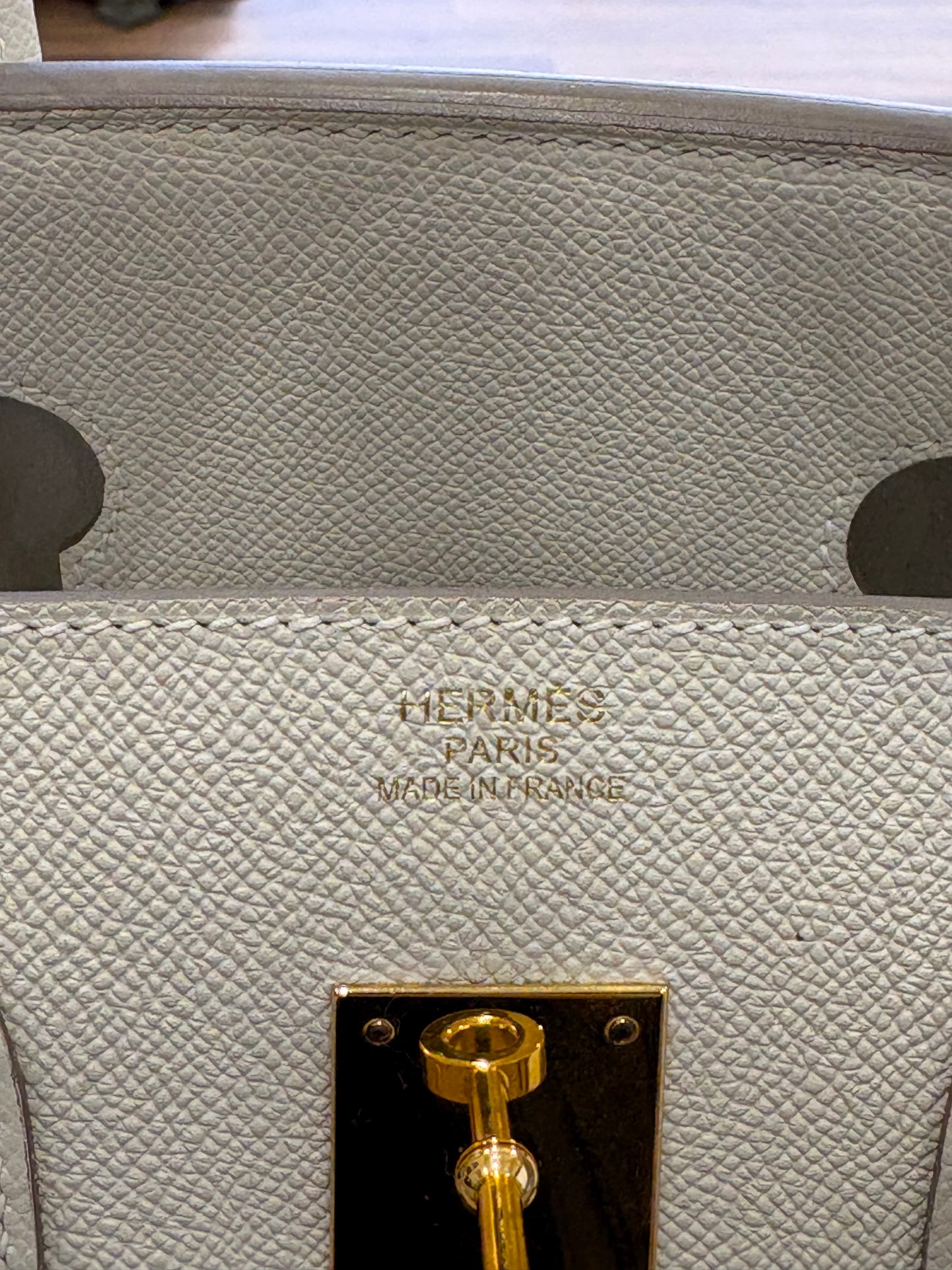 Hermès Birkin 35 colore Craie hardware  gold