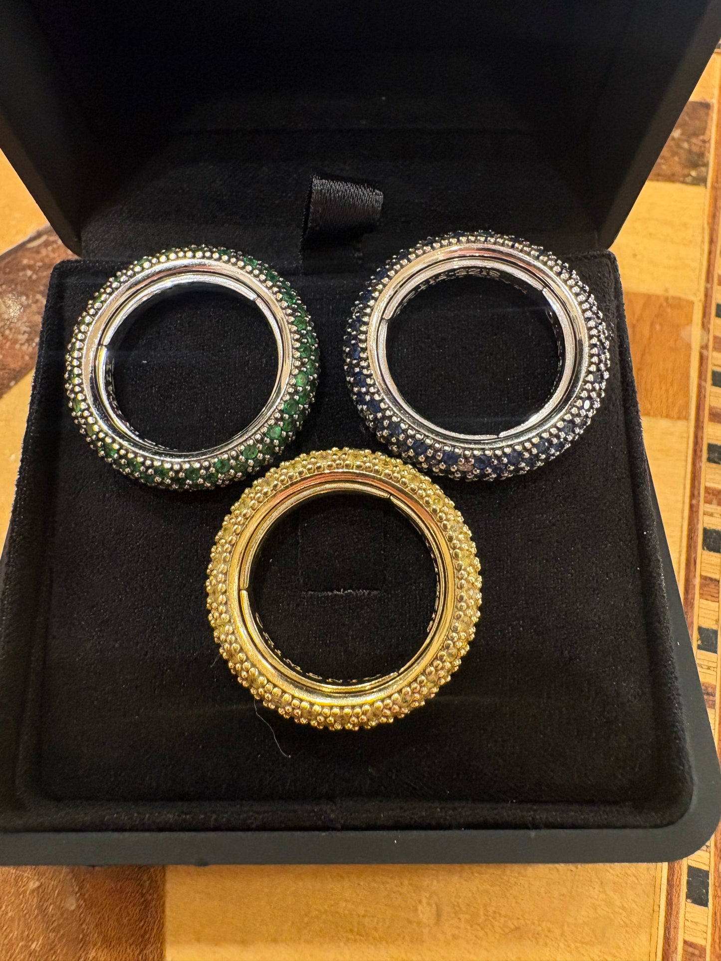 Anello Chimento Forever Star in Oro Giallo con Zaffiri Gialli e Diamanti