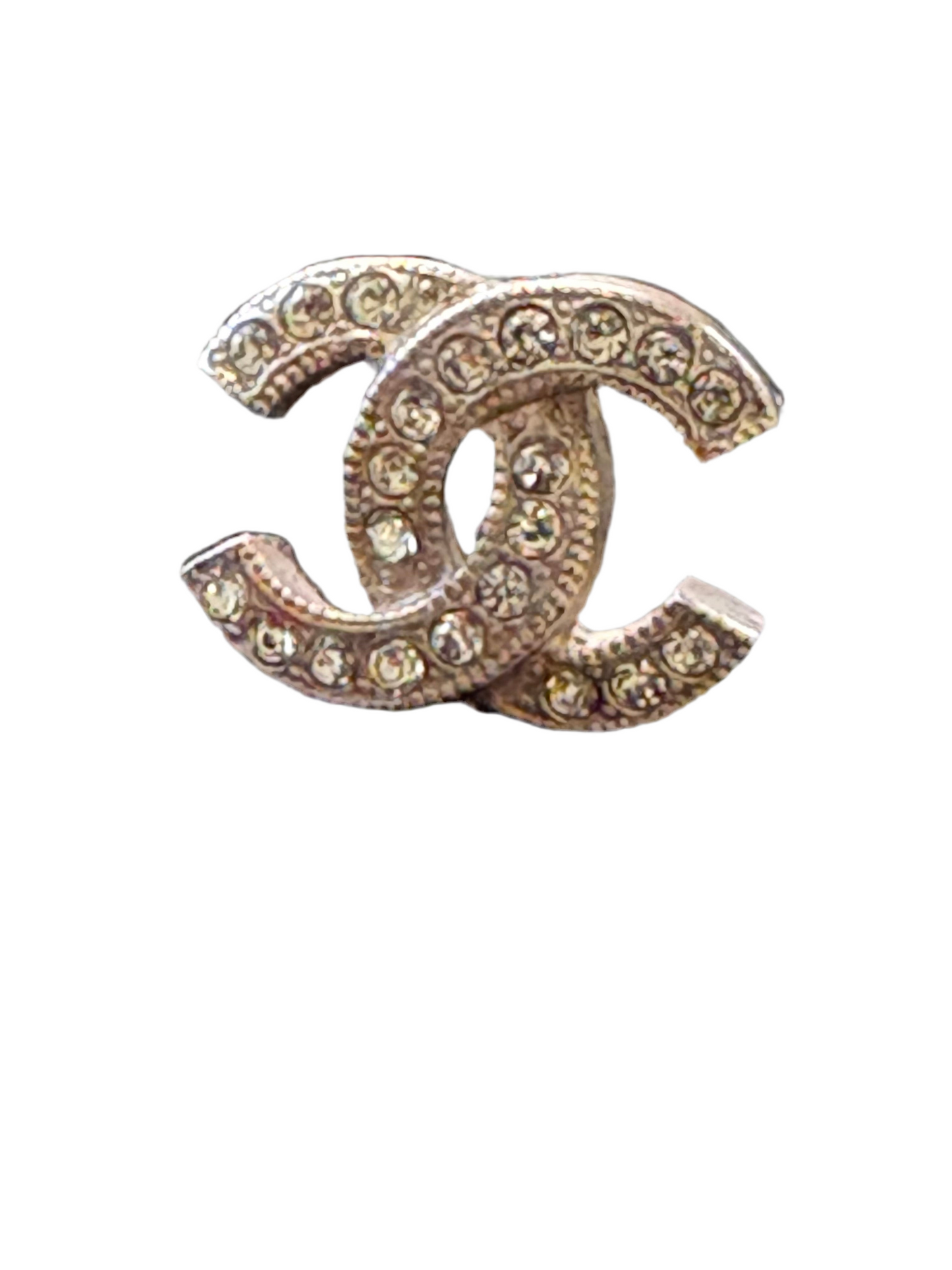 Chanel orecchini CC logo in metallo silver