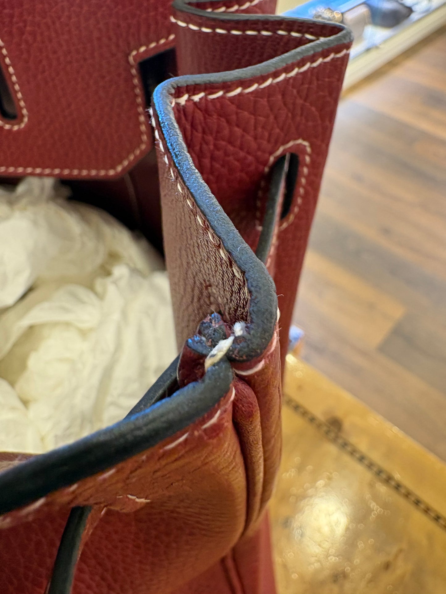 Hermès Paris Birkin 40 rouge granate hw gold