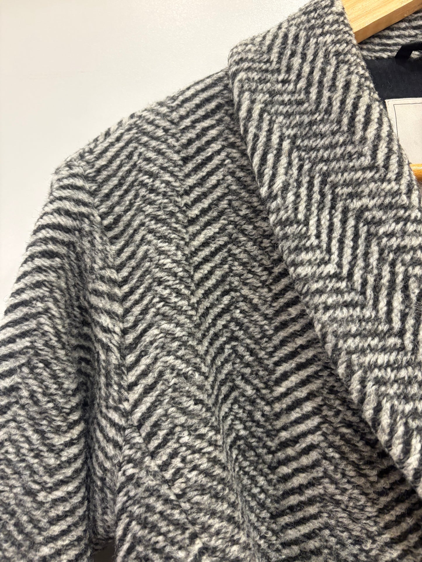 Woolrich cappottino tweed in lana resca doppio petto xs