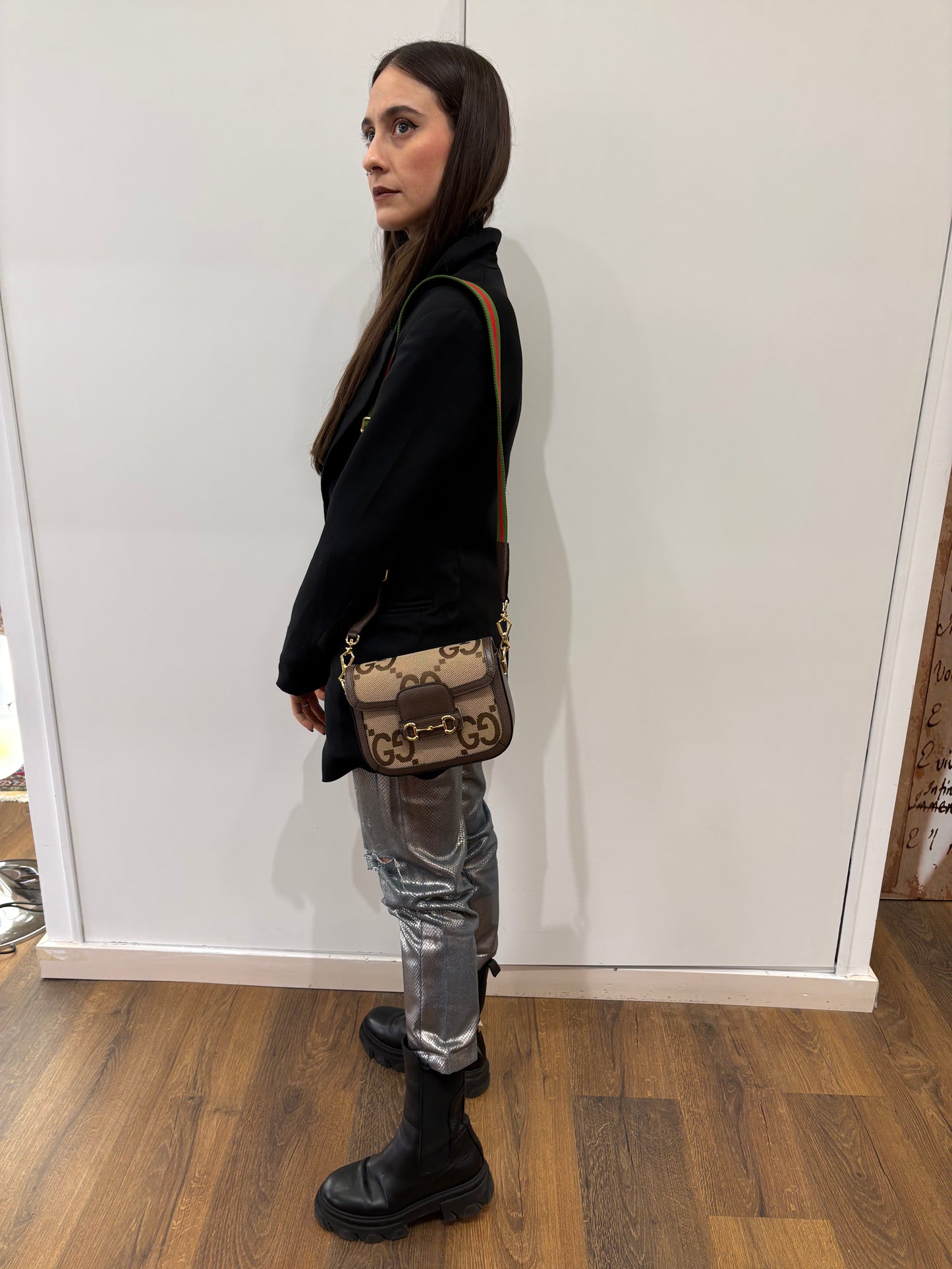 Gucci Horsebit 1955 Jumbo GG nuova