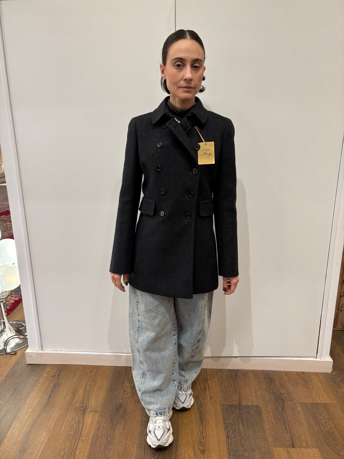 Fay cappottino pura lana antracite 40 nuovo