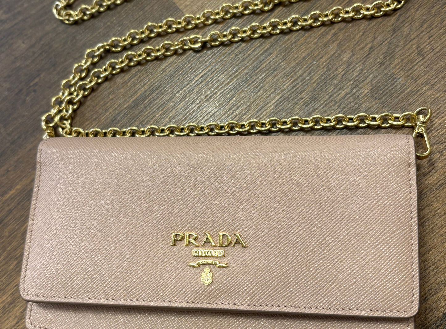 Prada mini Wallet bag pelle saffiano cipria