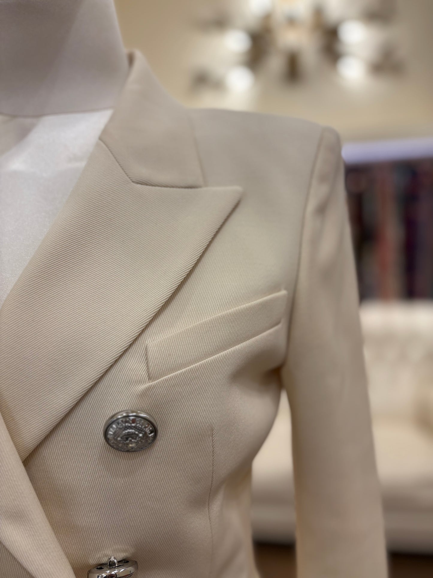 Balmain blazer doppio petto lana