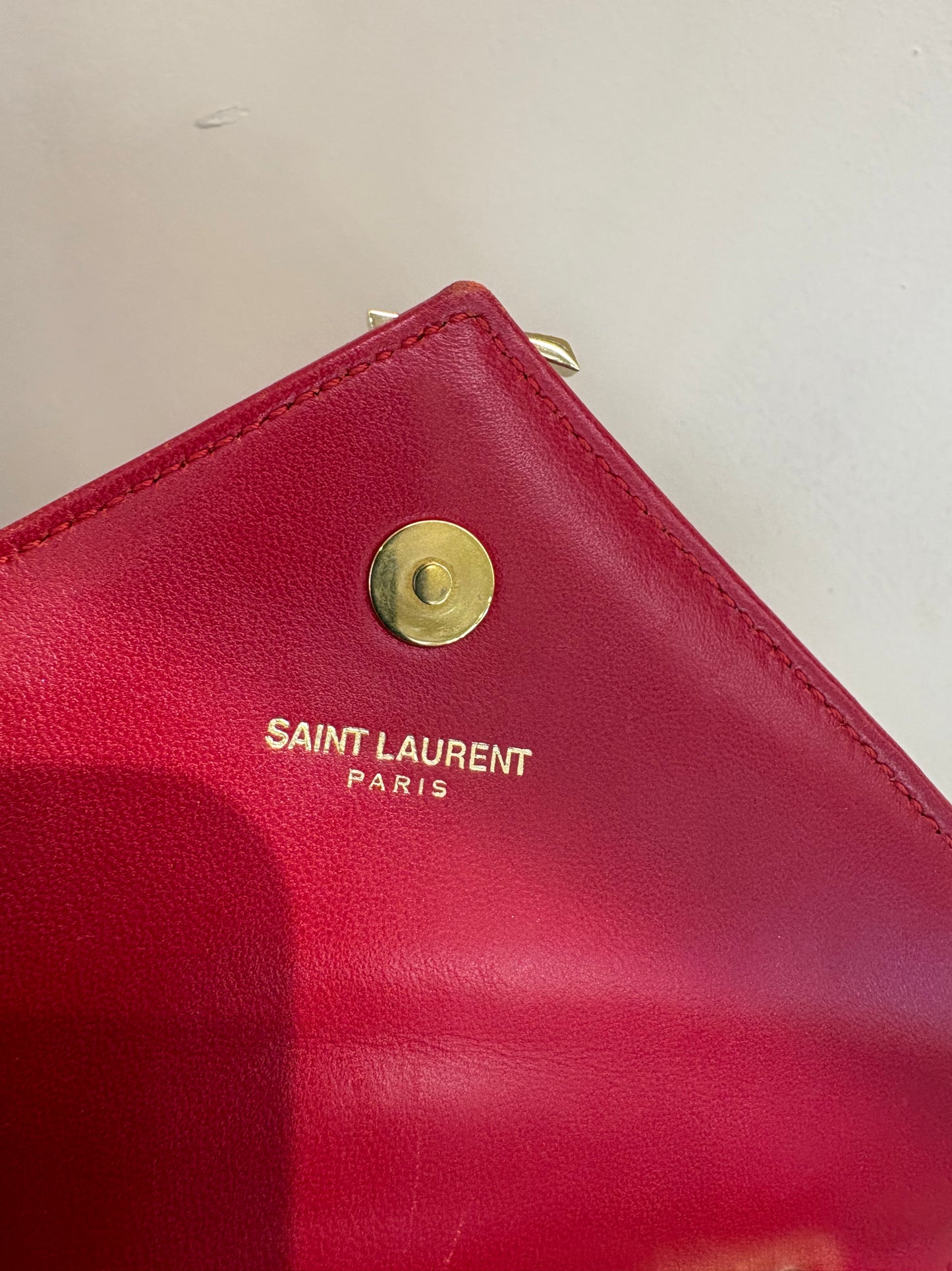 Saint Laurent Classic Baby Monogram Chain Bag in Matelassé Leather