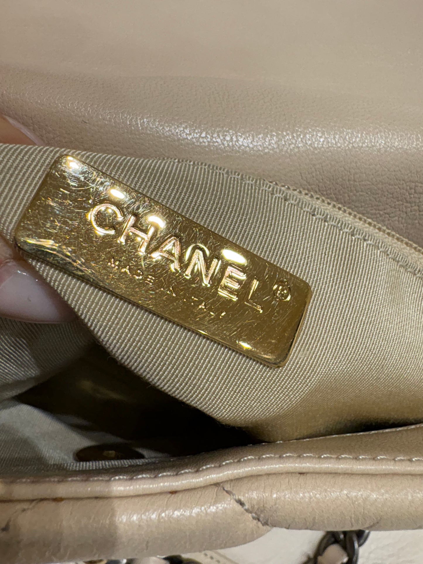 Chanel borsa  C19 small agnello