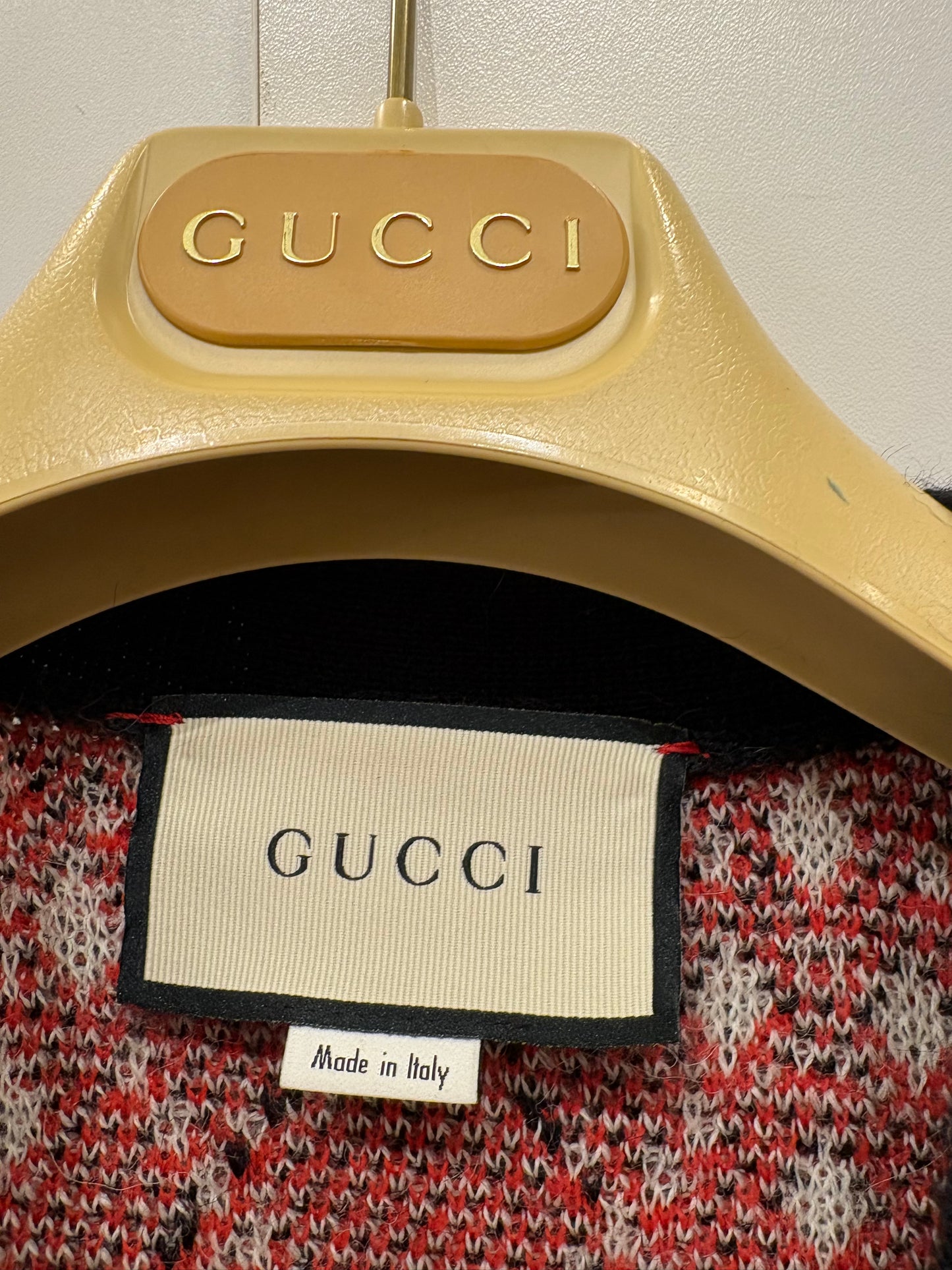 Gucci cardigan lana motivo GG