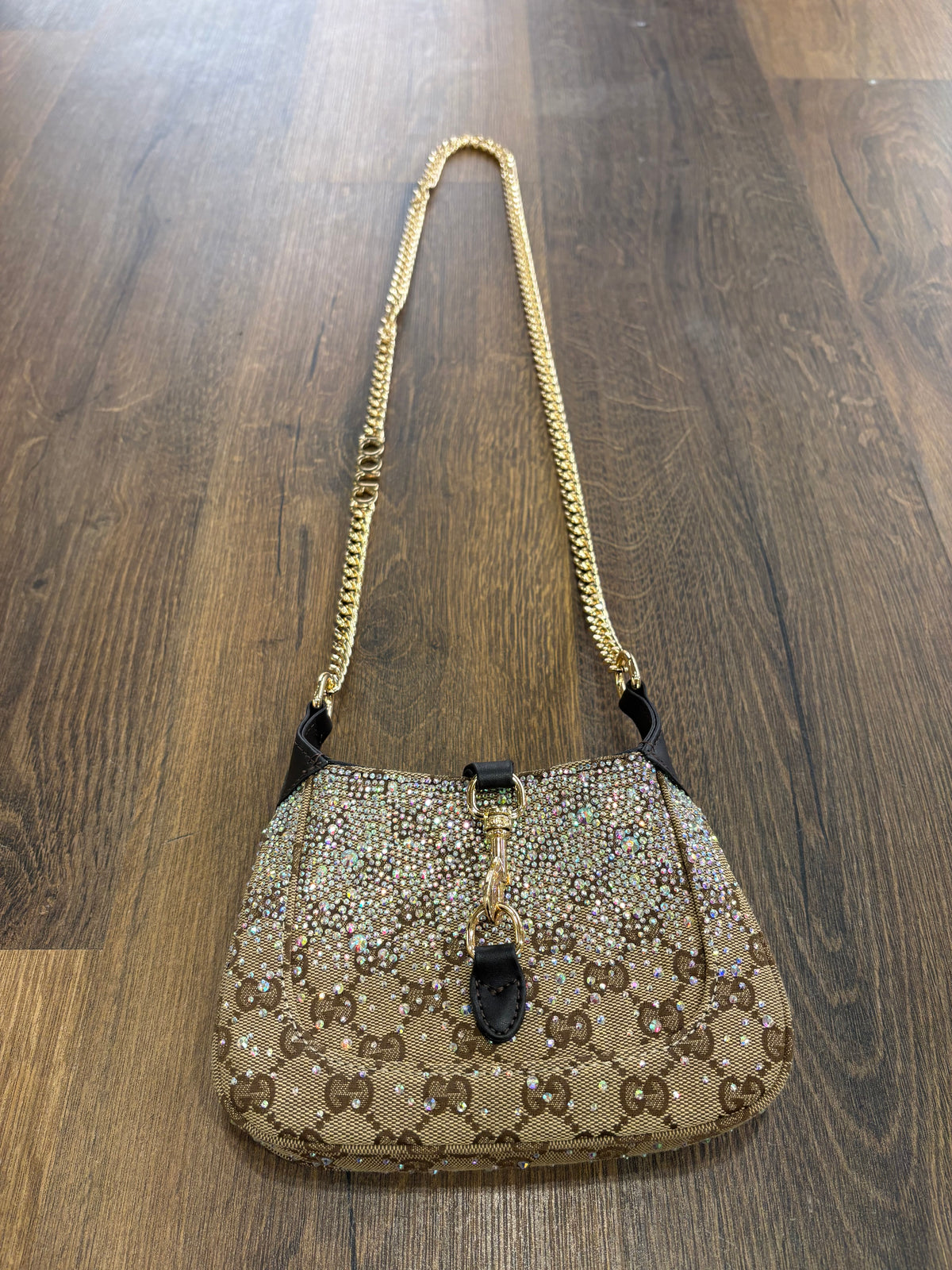 Gucci borsa  Jackie Notte Mini con Cristalli. Sfilata 2024
