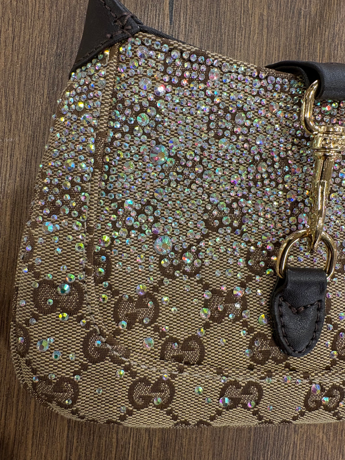 Gucci borsa  Jackie Notte Mini con Cristalli. Sfilata 2024