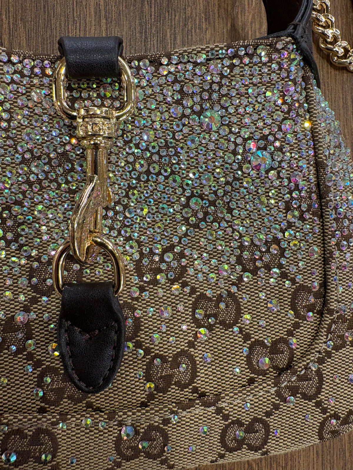 Gucci borsa  Jackie Notte Mini con Cristalli. Sfilata 2024