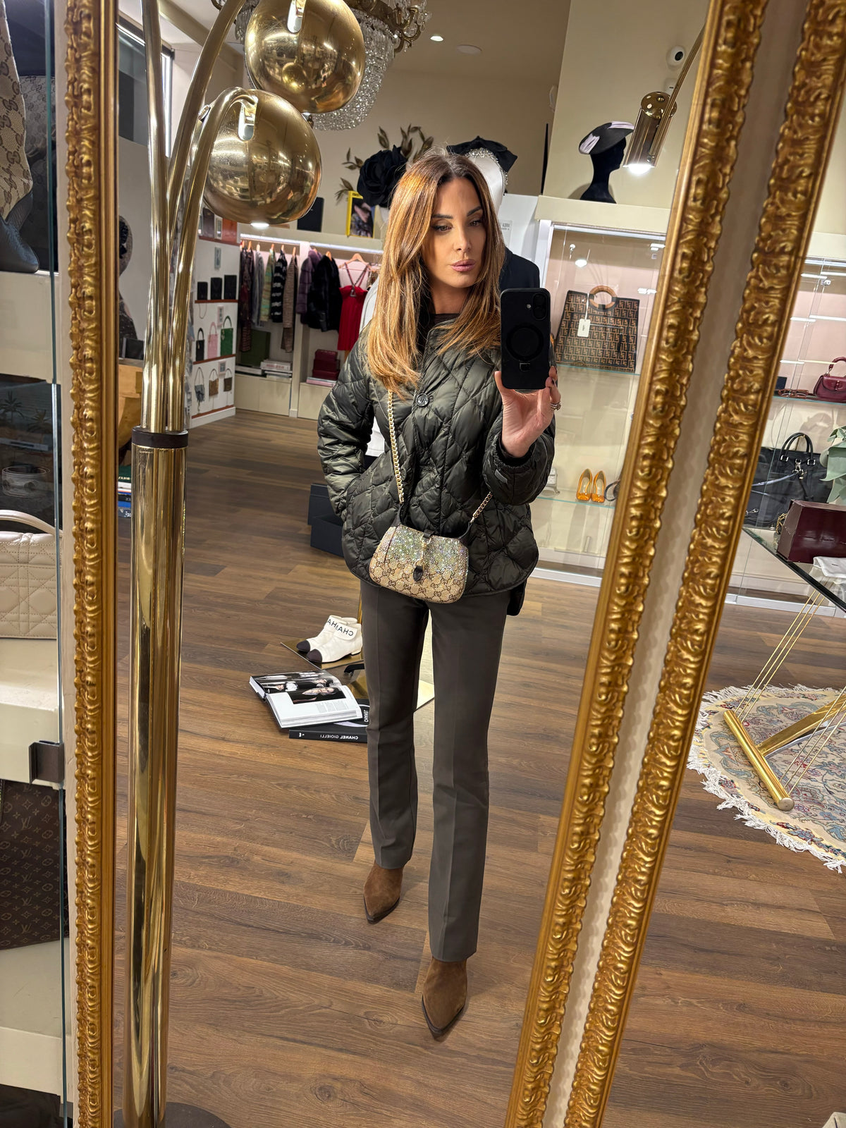 Gucci borsa  Jackie Notte Mini con Cristalli. Sfilata 2024