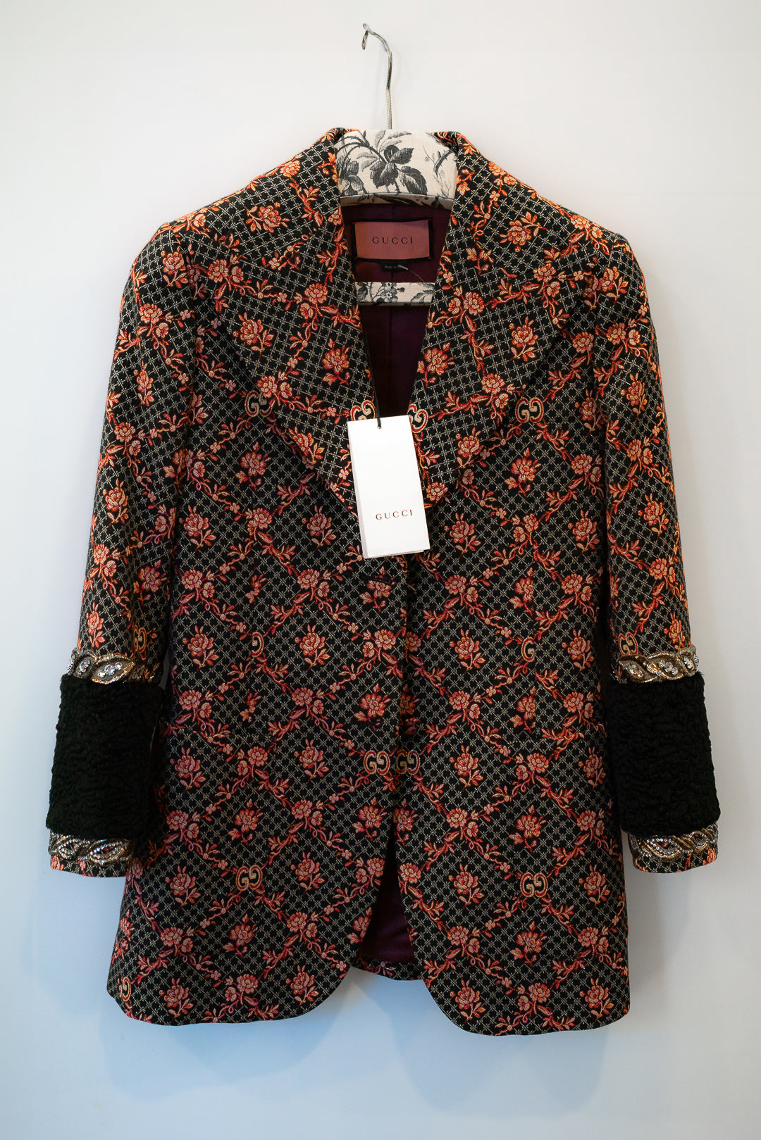 Gucci Blazer Giacca Broccata Logo 38